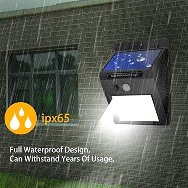 0213 SOLAR SECURITY LED NIGHT LIGHT FOR HOME OUTDOOR/GARDEN WALL (BLACK) (20-LED LIGHTS)