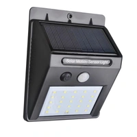 0213 SOLAR SECURITY LED NIGHT LIGHT FOR HOME OUTDOOR/GARDEN WALL (BLACK) (20-LED LIGHTS)
