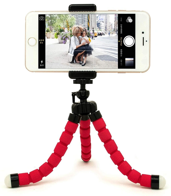 0266 PORTABLE MINI OCTOPUS TRIPOD STAND WITH PHONE HOLDER