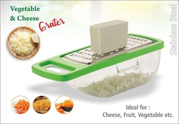 0660a CHEESE GRATER/SLICER/CHOPPER WITH STAINLESS STEEL BLADES