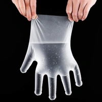 0670 PLASTIC TRANSPARENT DISPOSABLE CLEAR GLOVES (WHITE) (100PC)