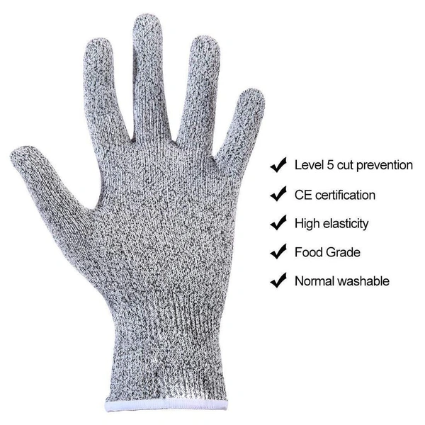 0677 ANTI CUTTING RESISTANT HAND SAFETY CUT-PROOF PROTECTION GLOVES (MULTICOLOUR)