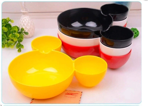 0843 MICKEY SHAPED KIDS/SNACK SERVING SECTIONED PLATE