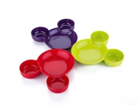 0843 MICKEY SHAPED KIDS/SNACK SERVING SECTIONED PLATE