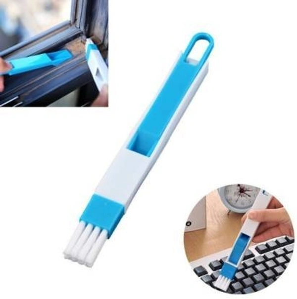 0850 2 IN 1 MULTI-FUNCTION PLASTIC WINDOW SLOT KEYBOARD WARDROBE DUST REMOVAL CLEANING BRUSH
