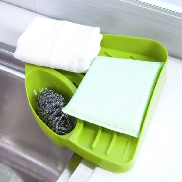 0861H SINK STRAINER BASKET CORNER KITCHEN TRIANGULAR MULTI FUNCTIONAL DRAIN SHELF