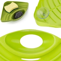 0861H SINK STRAINER BASKET CORNER KITCHEN TRIANGULAR MULTI FUNCTIONAL DRAIN SHELF