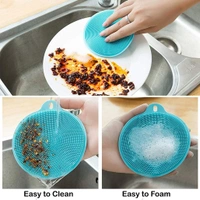 1344A CLEANING SUPPLIES SPONGES SILICONE SCRUBBER FOR KITCHEN NON STICK DISHWASHING