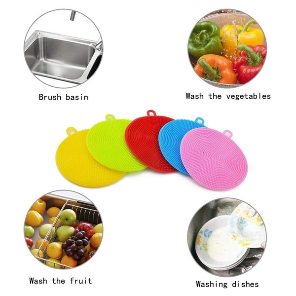 1344A CLEANING SUPPLIES SPONGES SILICONE SCRUBBER FOR KITCHEN NON STICK DISHWASHING