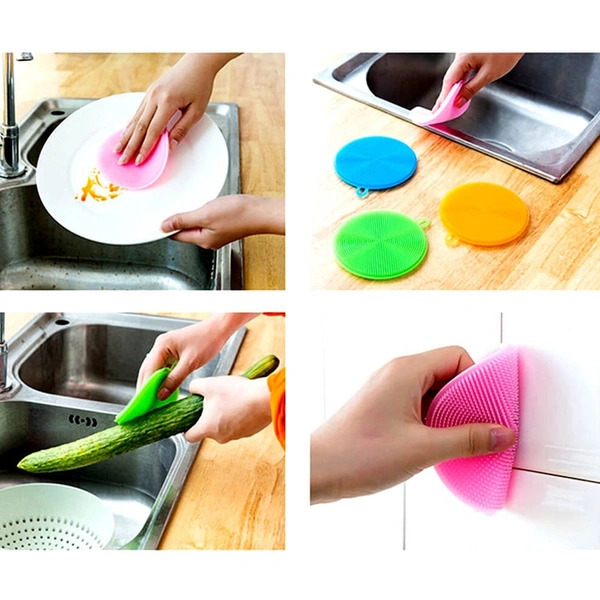 1344A CLEANING SUPPLIES SPONGES SILICONE SCRUBBER FOR KITCHEN NON STICK DISHWASHING