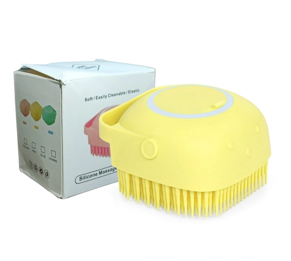 1348B SILICONE MASSAGE BATH BODY BRUSH WITH SHAMPOO DISPENSER