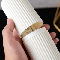 1355A CAPSULE SHAPE TRAVEL TOOTHBRUSH TOOTHPASTE CASE HOLDER (MULTICOLOR)
