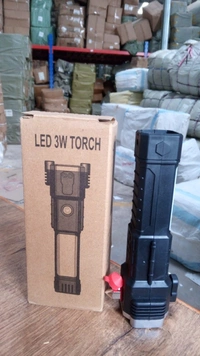 1524a PORTABLE 3W RECHARGEABLE TORCH LED FLASHLIGHT LONG DISTANCE