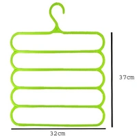 1541 PREMIUM WARDROBE STORAGE ORGANIZER 5 IN 1 MULTIPURPOSE PLASTIC HANGER, ASSORTED (5)