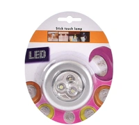 1721 3 LED CORDLESS STICK TAP WARDROBE TOUCH LIGHT LAMP