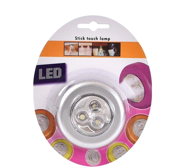 1721 3 LED CORDLESS STICK TAP WARDROBE TOUCH LIGHT LAMP