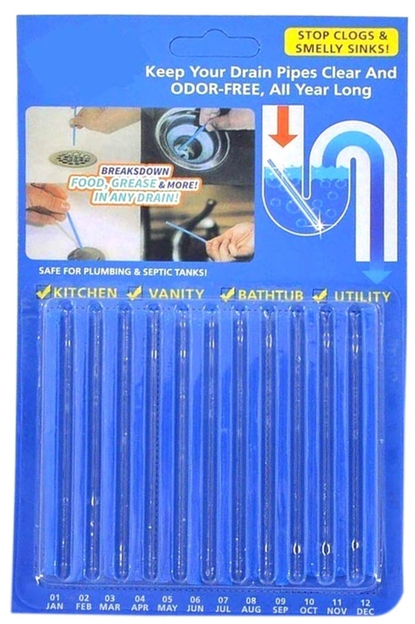 1730 SANI CLEANING STICKS KEEP YOUR DRAINS PIPES CLEAR ODOR HOME CLEANING