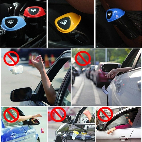1738 MINI CAR TRASH BIN CAN HOLDER DUSTBIN