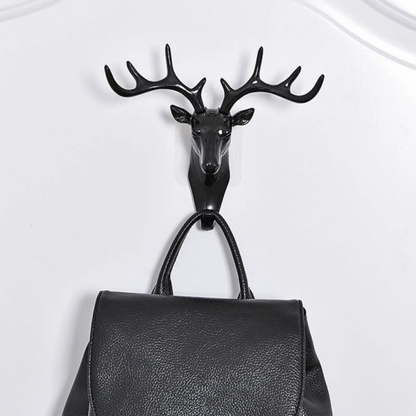 1743 DEER HEAD SELF ADHESIVE WALL DOOR HOOK HANGER