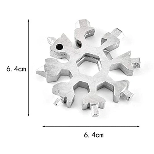 1787 SNOWFLAKE MULTI-TOOL STAINLESS STEEL SNOWFLAKE BOTTLE OPENER