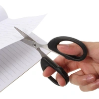 1800 STAINLESS STEEL SCISSORS WITH PLASTIC HANDLE GRIP 160MM (1PC ONLY)