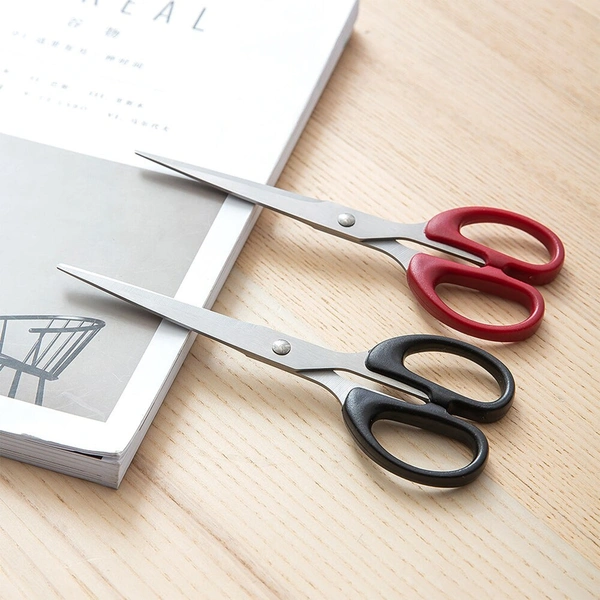 1800 STAINLESS STEEL SCISSORS WITH PLASTIC HANDLE GRIP 160MM (1PC ONLY)
