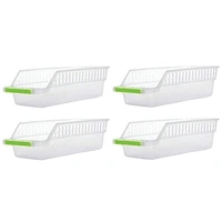 2055 KITCHEN PLASTIC SPACE SAVER ORGANIZER BASKET RACK- 4 PCS