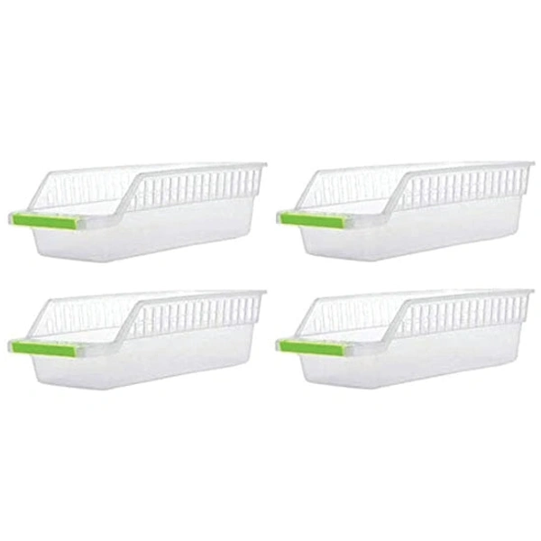 2055 KITCHEN PLASTIC SPACE SAVER ORGANIZER BASKET RACK- 4 PCS