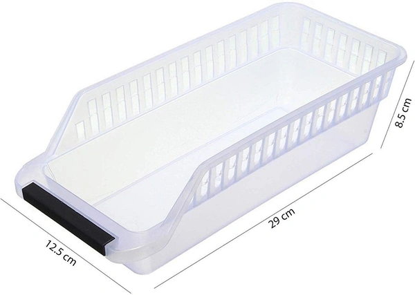 2055 KITCHEN PLASTIC SPACE SAVER ORGANIZER BASKET RACK- 4 PCS