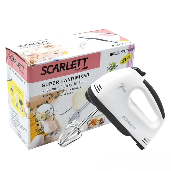 2143 COMPACT HAND ELECTRIC MIXER/BLENDER FOR WHIPPING/MIXING WITH ATTACHMENTS