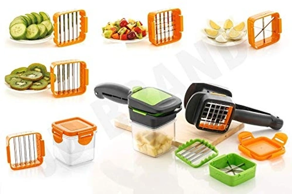 2152 PREMIUM VEGETABLE DICER MULTI CHOPPER SET 5 IN 1 CUTTING BLADES