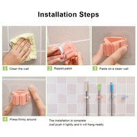 2177 MAGIC STICKER SERIES SELF ADHESIVE MOP AND BROOM HOLDER