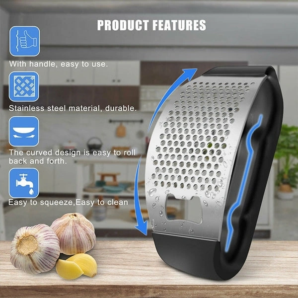 2281 STAINLESS STEEL GARLIC PRESSER /CRUSHER (MULTICOLOUR)