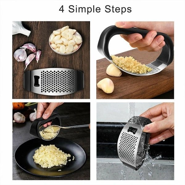 2281 STAINLESS STEEL GARLIC PRESSER /CRUSHER (MULTICOLOUR)