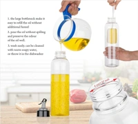 2346 Oil Dispenser Transparent Plastic Oil Bottle |Clear 1 Liter