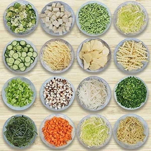 2415 VEGETABLE CUTTER CHOPPER CHIPSER FOR KITCHEN 12 IN 1 (11 BLADE AND 1 PEELER)Premium Quality