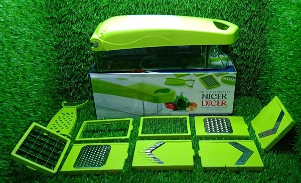 2415 VEGETABLE CUTTER CHOPPER CHIPSER FOR KITCHEN 12 IN 1 (11 BLADE AND 1 PEELER)Premium Quality
