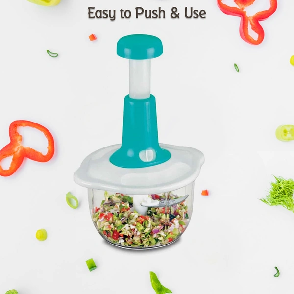2464 HAND PRESS FRUITS AND VEGETABLE 2 IN 1 PUSH CHOPPER