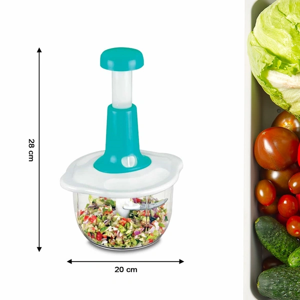 2464 HAND PRESS FRUITS AND VEGETABLE 2 IN 1 PUSH CHOPPER