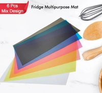 2472 Fridge Multipurpose Mat Plastic Flexible Mat | Anti-Slip Refrigerator Mat | Drawer Mat/ Place mat Set / Fridge Mat ( Set of 6 )