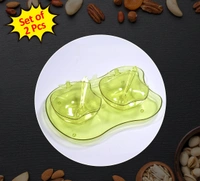 2752A APPLE SHAPE 2PIECE SERVING SET OF BOWL WITH SPOON & TRAY. DINNERWARE SERVING SNACKS & PICKLE