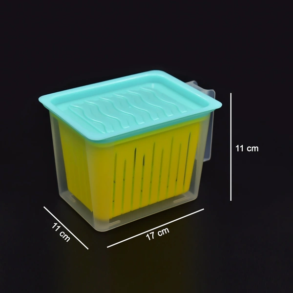 2836 FRIDGE STORAGE CONTAINERS WITH HANDLE PLASTIC STORAGE CONTAINER FOR KITCHEN(4 PCS SET)