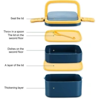 2838A DOUBLE-LAYER PORTABLE LUNCH BOX