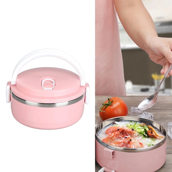2874 MULTI LAYER STAINLESS STEEL HOT LUNCH BOX (1 LAYER)