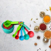 2906 10PCS PLASTIC MEASURING SPOONS