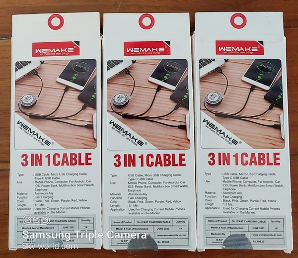3 In 1 Fast Charging Cable