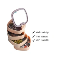 4023b  4 LAYERS JEWELLERY BOX, JEWELRY AND EARRING ORGANIZER BOX WITH MIRROR