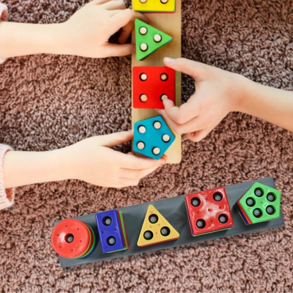 4434 GEOMETRIC BRICK WITH BOX- 5 ANGLE MATCHING COLUMN BLOCKS FOR KIDS