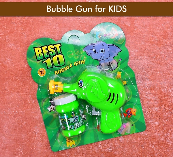 4449 BUBBLE GUN ELEPHANT HAND PRESSING BUBBLE GUN TOY FOR KIDS BUBBLE LIQUID BOTTLE WITH FUN LOADING