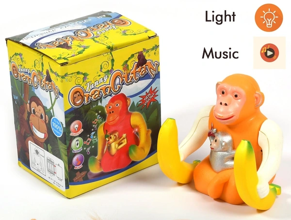 4487 FUNNY BANANA MONKEY MUSICAL LIGHT JUMPING SKIPPING FUNNY GIFT TOY FOR KIDS